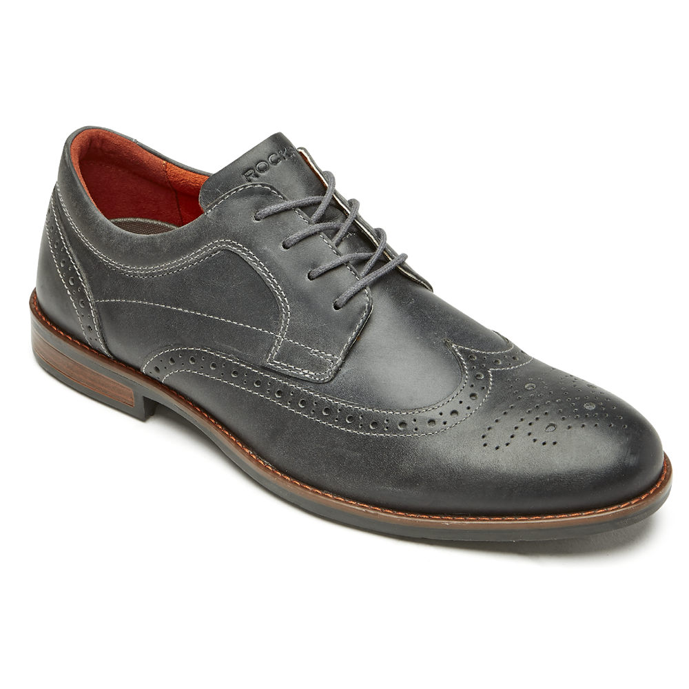 Sapatos Lace Ups Rockport Homem Cinzentas - Dustyn Wingtip - 69048AIYL